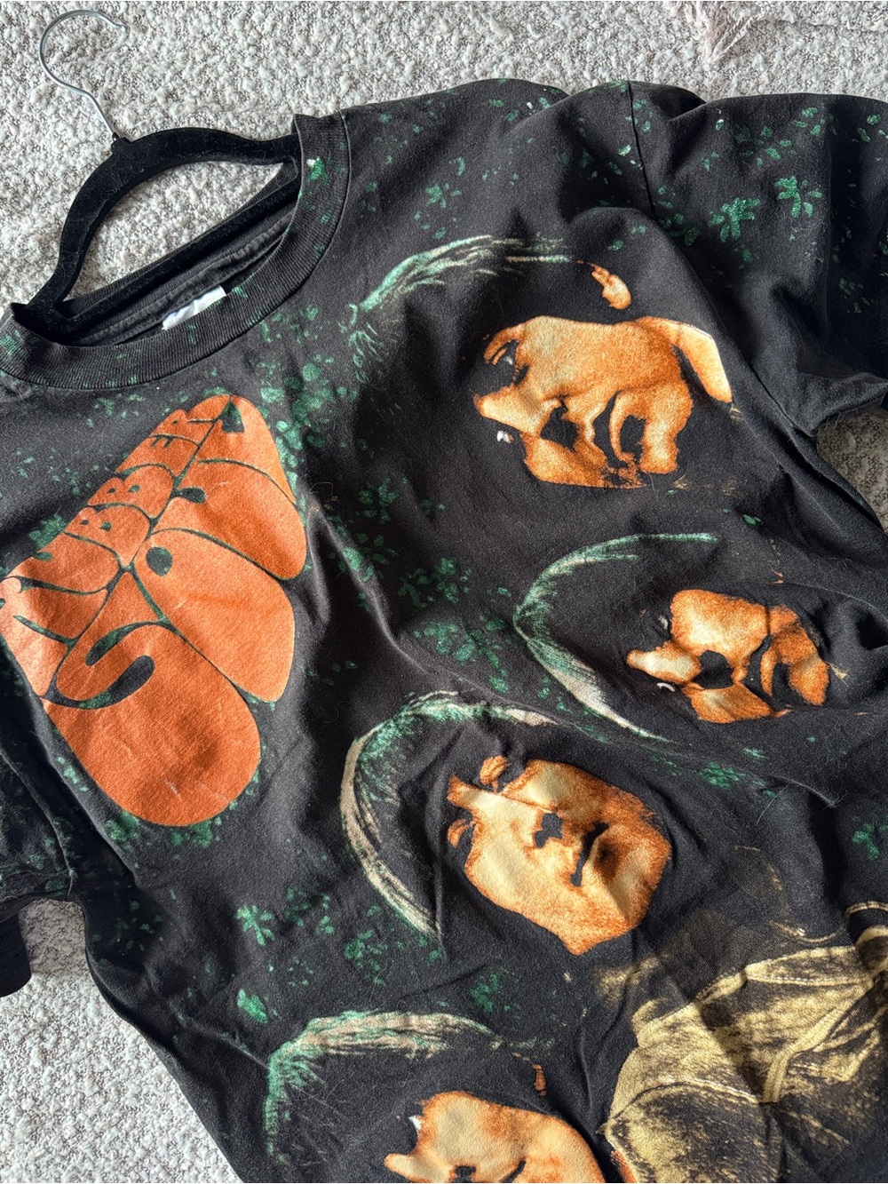 VTG 90s The Beatles Rubber Soul All Over Print T Shirt Hanes USA Large